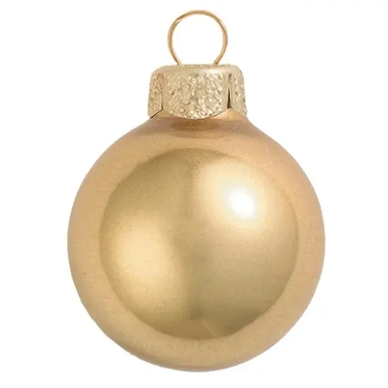 Whitehurst 6ct. 4" Gold Metallic Glass Ball Ornaments {1}