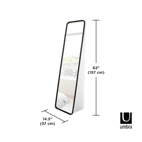 Umbra 62" Black Hub Full-Length Wall Mirror {6}
