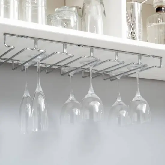 Organize It All Chrome Stemware Rack {4}