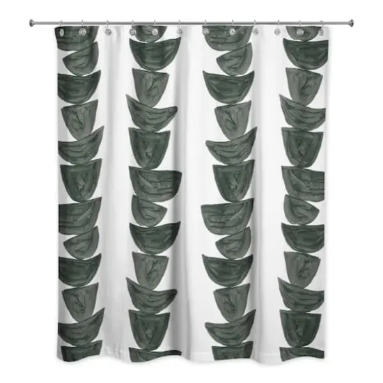 Monochromatic Stacked Bowls 71" x 74" Shower Curtain {1}