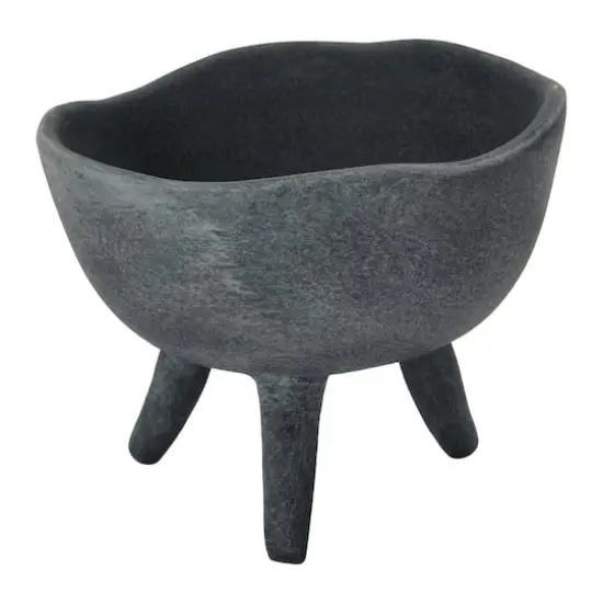 Hello Honey&reg; 5.5" Matte Black Footed Terra Cotta Planter {1}