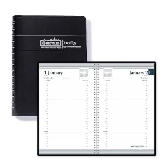 House of Doolittle® Black Recycled Daily Appointment Planner {1}