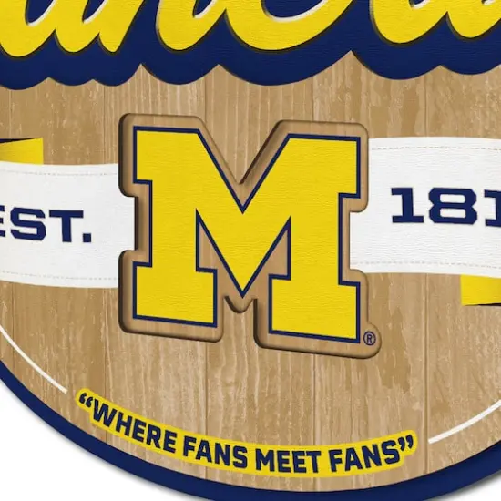 NCAA Fan Cave Sign Michigan Wolverines {6}