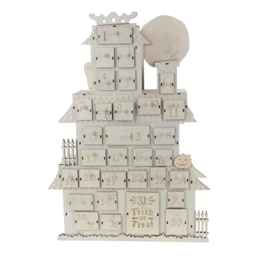 21" DIY Haunted House Halloween Countdown Wood D&eacute;cor by Make Market&reg; {1}