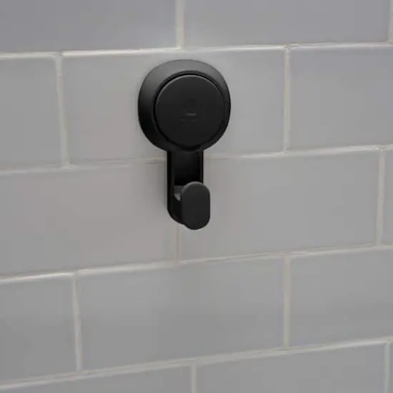 Bath Bliss 4 Pack Matte Black Gel-Suction Power Hooks {3}