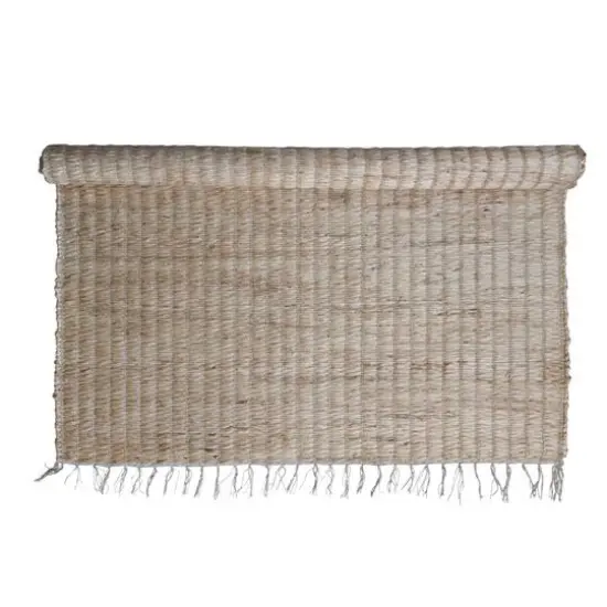 Hello Honey® Natural Boho Woven Jute & Cotton Rug with Fringe, 72" x 48" {6}