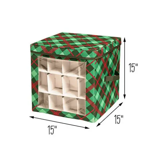 Honey Can Do Plaid 48ct. Ornament Storage Cube {5}