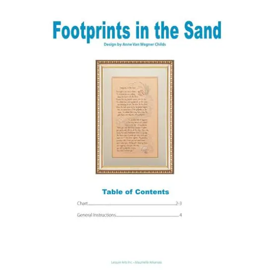 Leisure Arts&reg; Cross Stitch Footprints in the Sand Book {4}