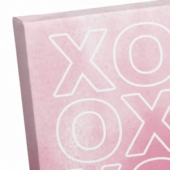Xoxo Watercolor Outline 12" x 12" Canvas Wall Art {4}