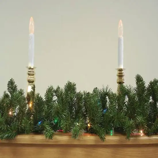 9ft. Pre-Lit Canadian Pine Christmas Garland {3}