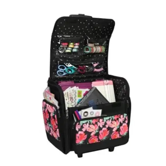 Everything Mary Floral Deluxe Papercraft Rolling Craft Case {5}