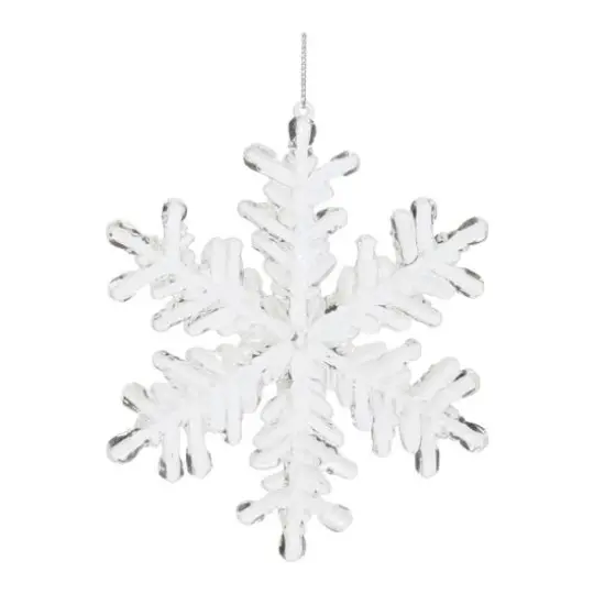 5.5" Clear Acrylic Snowflake Ornaments, 12ct. {3}