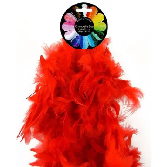 Midwest Design 6ft. Chandelle Feather Boa Red {1}