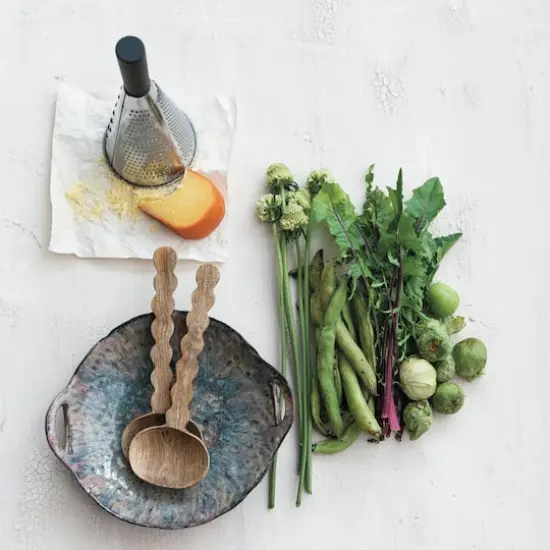 Hello Honey&reg; 10.5" Black Stainless Steel Cone Shaped Grater with Mango Wood Handle {3}