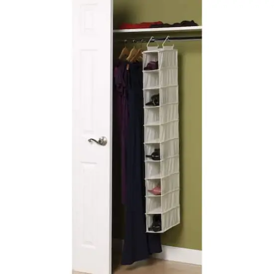 Household Essentials 10-Pocket Narrow Hanging Shoe Organizer {5}