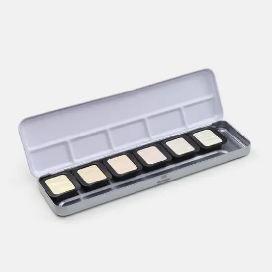 Finetec Iridescent Pixie Dust Watercolor 6 Color Tin Set {1}