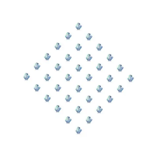 John Bead PRECIOSA 6mm Czech Crystal Bicone Beads, 36ct. Light Sapphire AB {3}