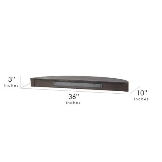 Large Black Round Wood Floating Wall Shelf {7}