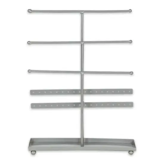 DII&reg; 3 Tier Jewelry Organizer Gray {5}