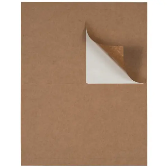 JAM Paper Quarter Sheet Brown Kraft Shipping Address Labels, 120ct. {4}