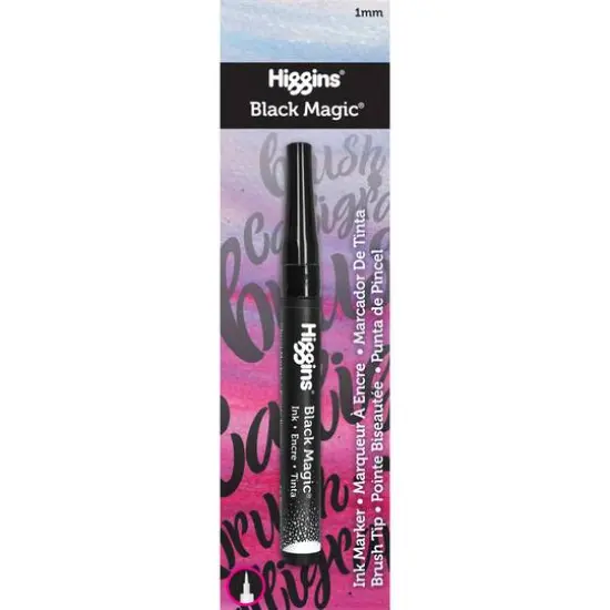 Higgins&reg; Black Magic&reg; Brush Tip Ink Pump Marker, 1mm {1}