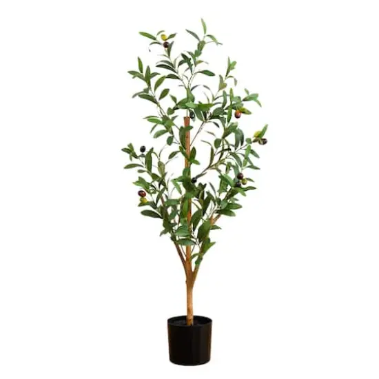 3ft. Potted Artificial Olive Tree with Natural Trunk {1}