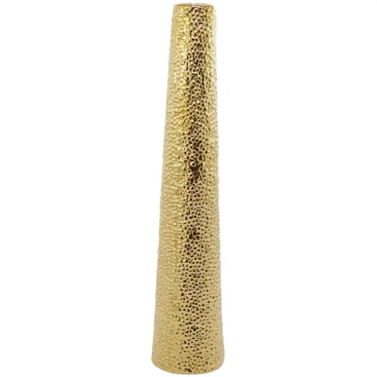 Modern Ceramic Vase with Bubble Texture Gold {3}
