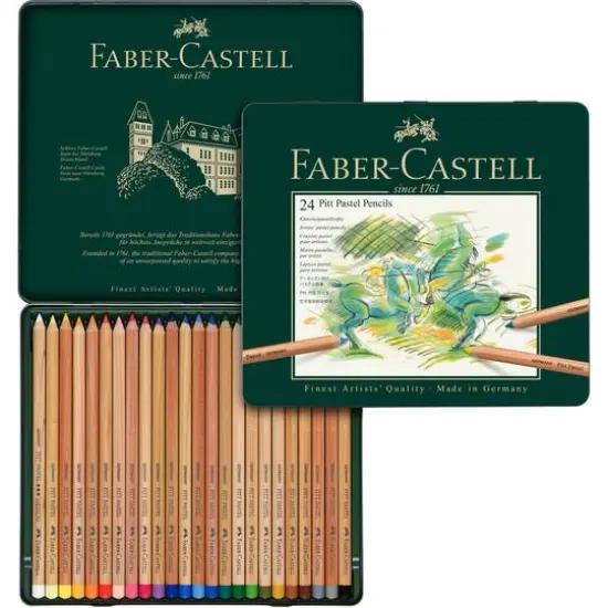 Faber-Castell&reg; 24 Color PITT Pastel Pencil Tin Set {3}