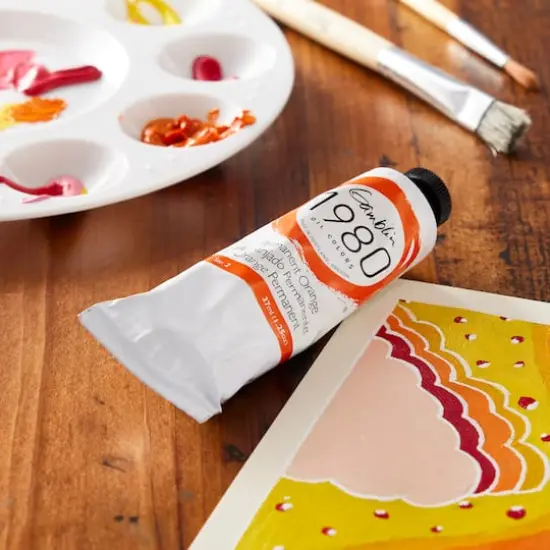 Gamblin 1980 Oil Color, 37mL Permanent Orange {3}
