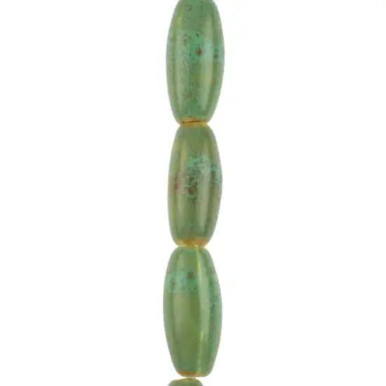 Green Ceramic Oval Beads, 29.5mm by Bead Landing&trade; {1}