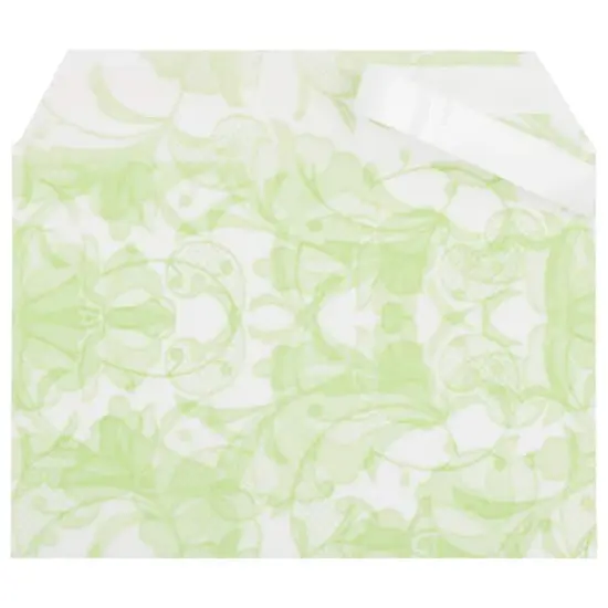 JAM Paper 5.063" x 7.188" Cello Sleeves with Self Adhesive Closures, 100ct. Green Lace {4}