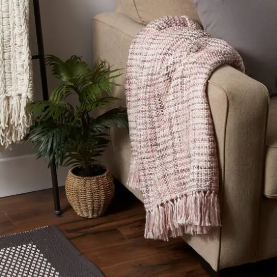 DII&reg; Blush Variegated Acrylic Woven Throw {7}