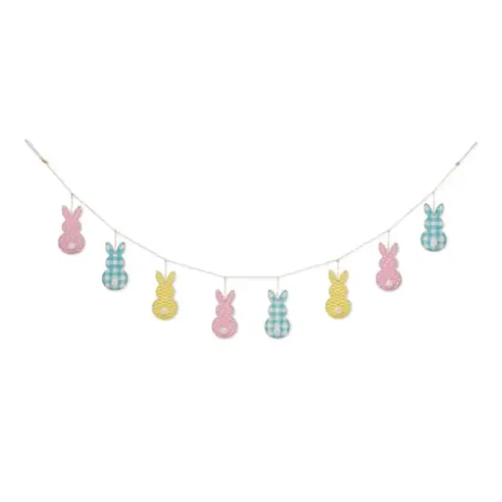 Glitzhome&reg; 6ft. Easter Metal Bunny Garland {1}