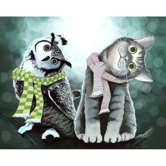 Crafting Spark Owl with Kitten Diamond Painting Kit {3}