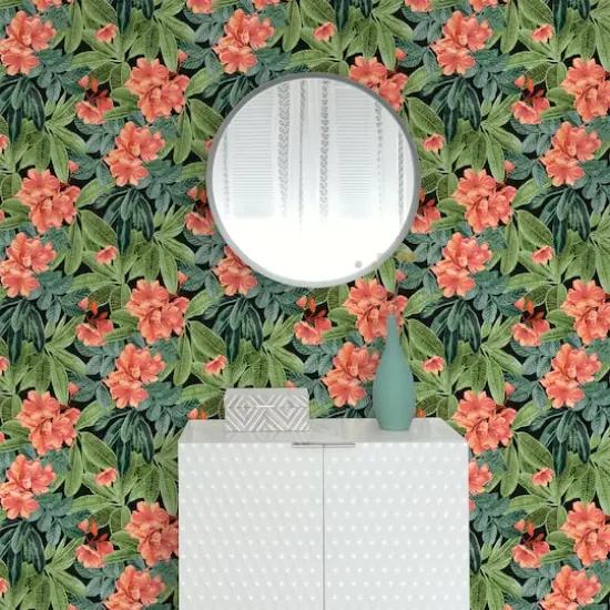 Tommy Bahama Darwin Flora Peel & Stick Wallpaper Noir {4}