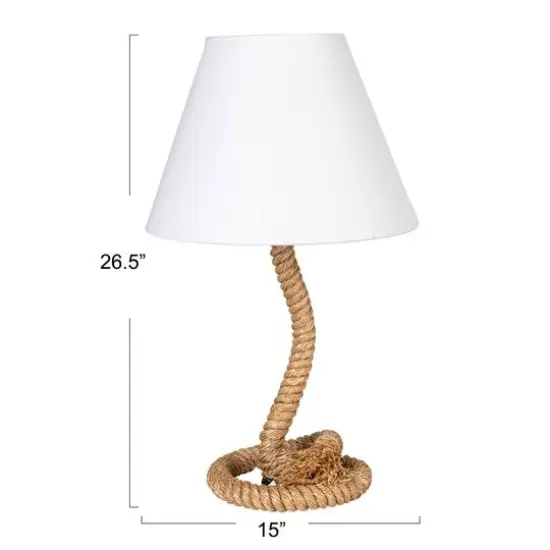 Hello Honey&reg; 26.5" Brown Rope Table Lamp {12}