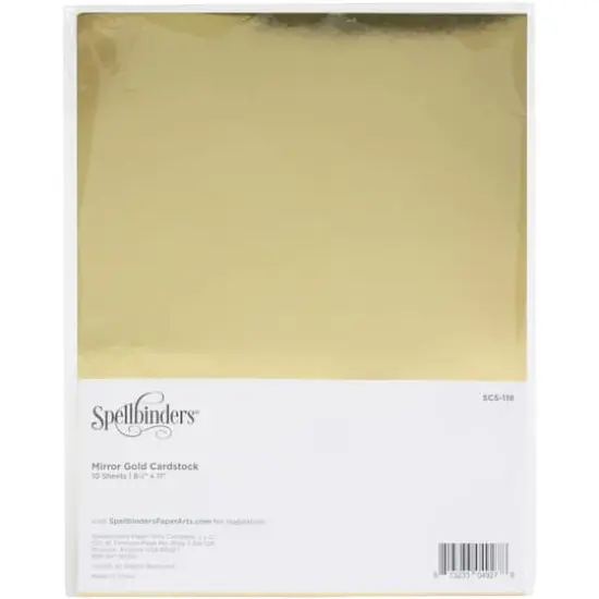 Spellbinders&reg; Metallic 8.5" x 11" Cardstock, 10 Sheets Mirror Gold {1}