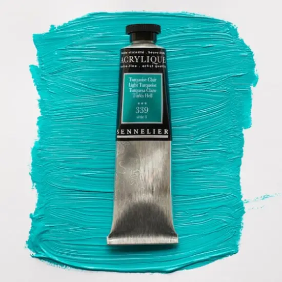 Sennelier Extra Fine Artists' Acrylic Paint, 60mL 339 Light Turquoise S3 {4}