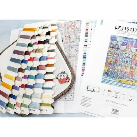 LetiStitch Winter Townhouse Counted Cross Stitch Kit {10}