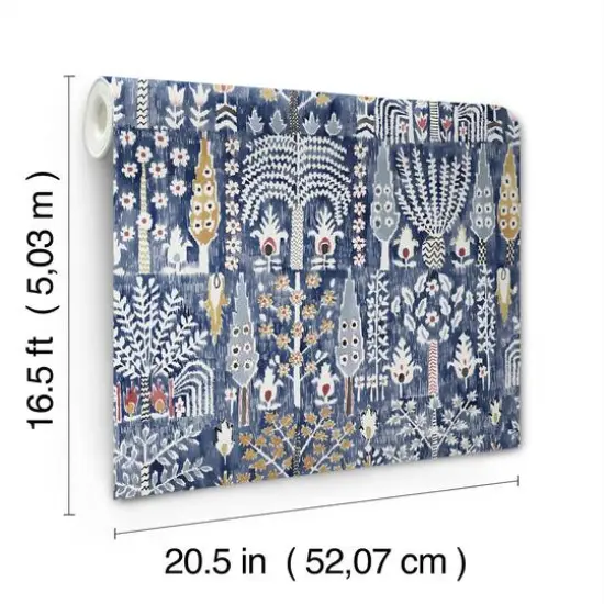 RoomMates Blue Persian Ikat Peel & Stick Wallpaper {10}