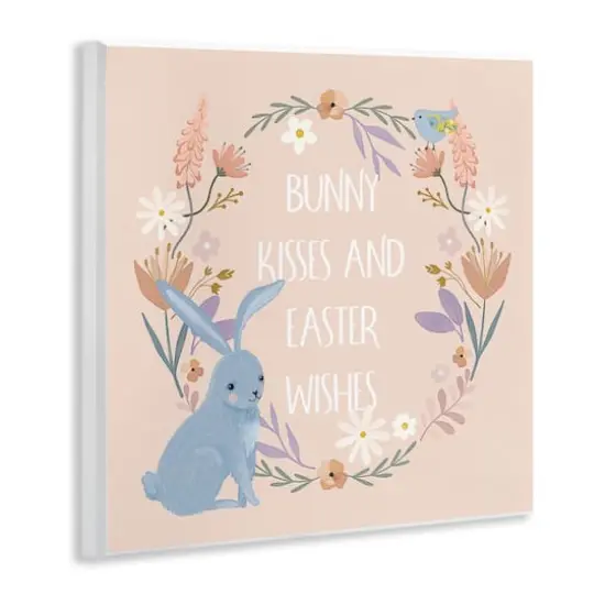Stupell Industries Bunny Kisses Easter Wishes Wall Plaque Art {4}