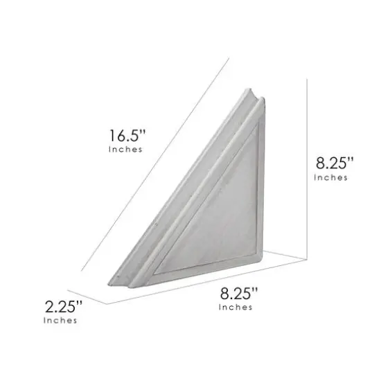 White Floating Beveled Corner Shelves Set {7}