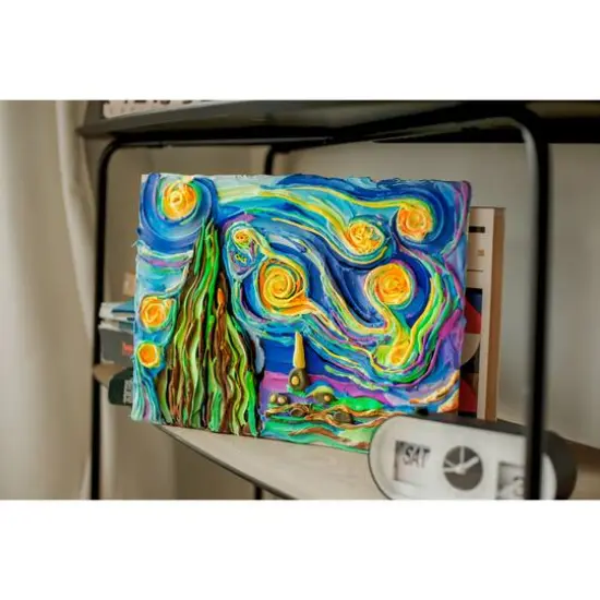 OKTO Sensory Art 3D Vincent Van Gogh Starry Night Clay Painting Kit {12}