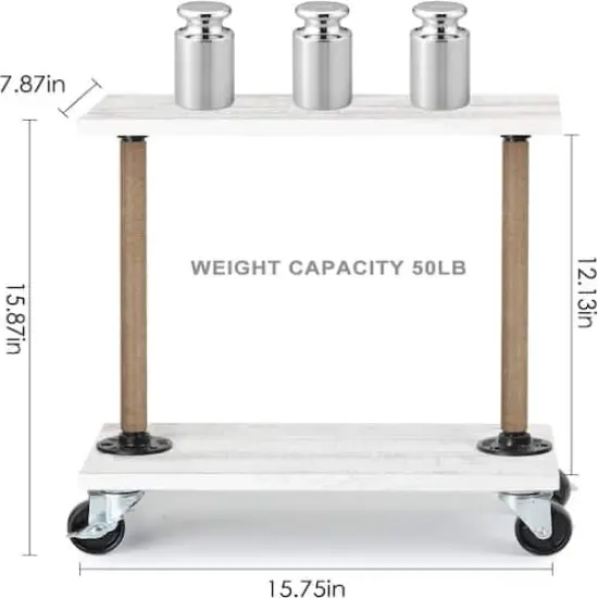 NEX&trade; 16" Narrow End Table with Wheels {3}