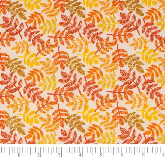 SINGER Fall Leaves Cotton Fabric {4}