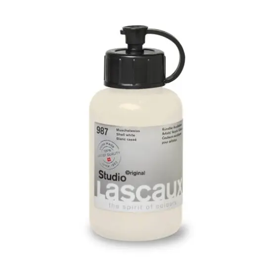 Lascaux Studio Acrylic Paint, 85mL 987 Shell White {4}
