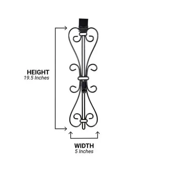Village Lighting Adjustable Elegant Wreath Hanger Black {13}