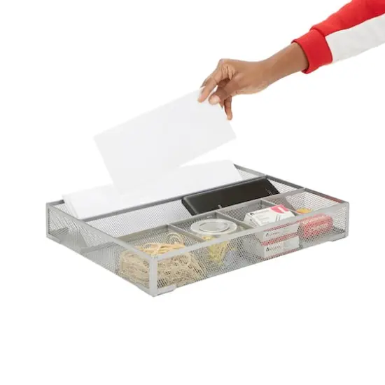 Mind Reader Silver 2 Piece Mesh Deep Drawer Organizer {5}