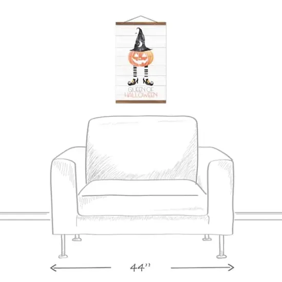 Queen of Halloween Teak Hanging Canvas {4}