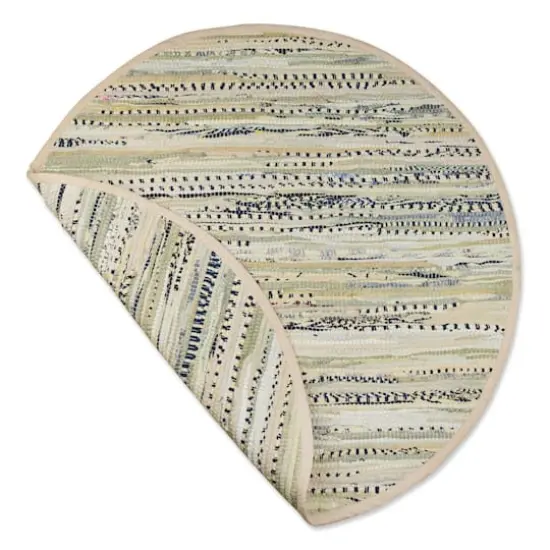 DII&reg; Taupe Round Rag Rug, 3ft. {5}